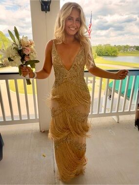 Sherri Hill Gold Dress for Sale up to 90% Off: Poshmark